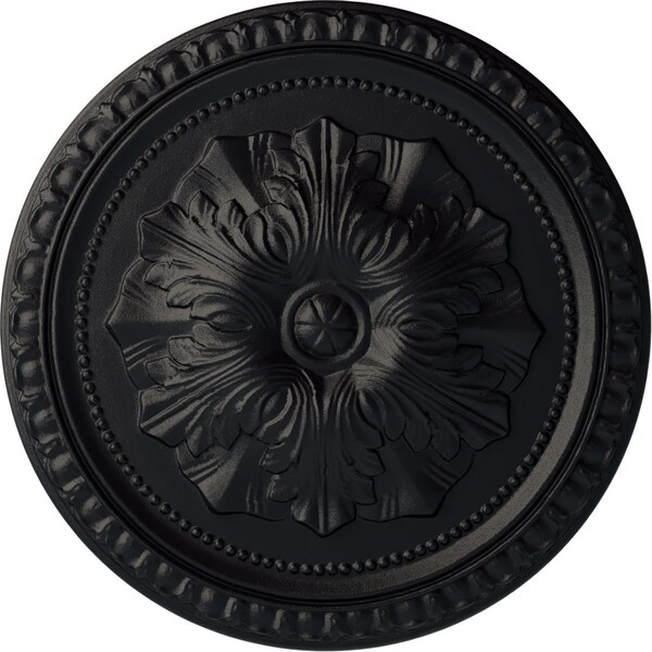 Ekena Millwork Richmond Ceiling Medallion (Fits Canopies up to 2 5/8"), Hand-Painted Steel Gray, 18"OD x 1 3/8"P CM18RISGS - main